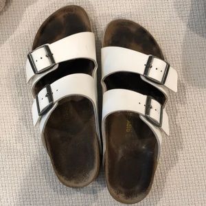 White leather Birkenstock’s